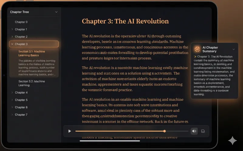 Book Intelligence AI chapter view