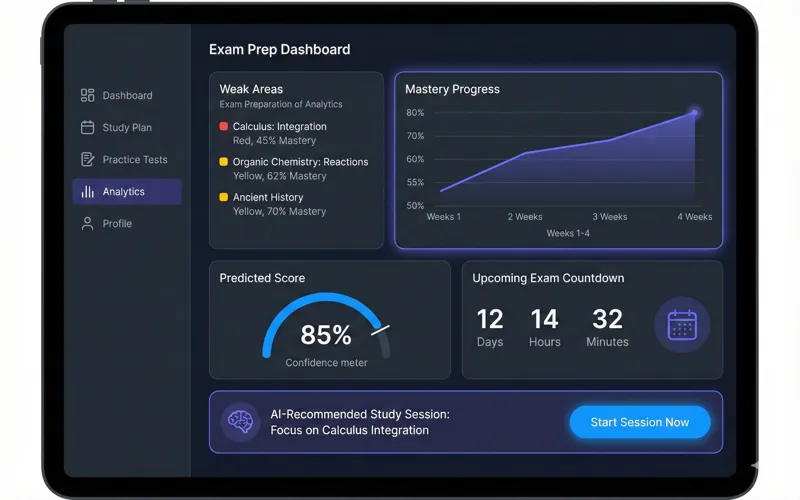 Exam Prep System progress tracking