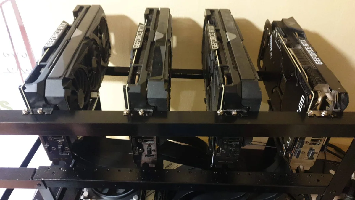 GPU computers processing the photo